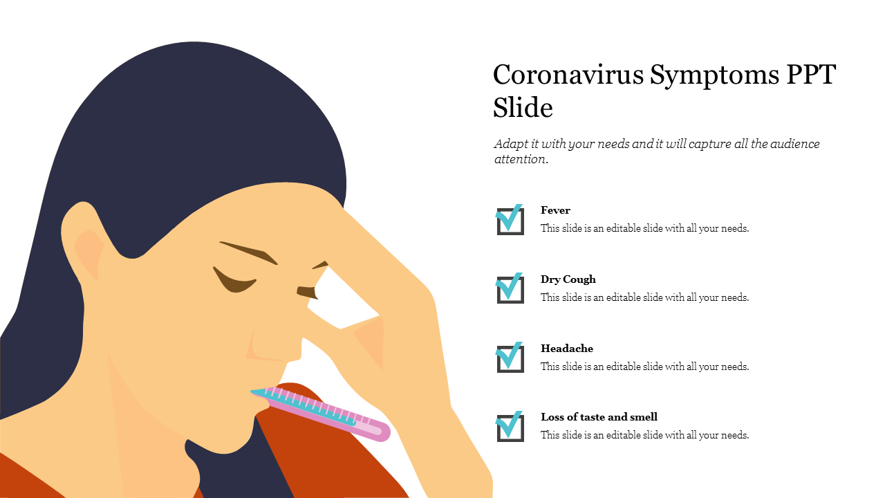 Coronavirus Symptoms PPT Slide